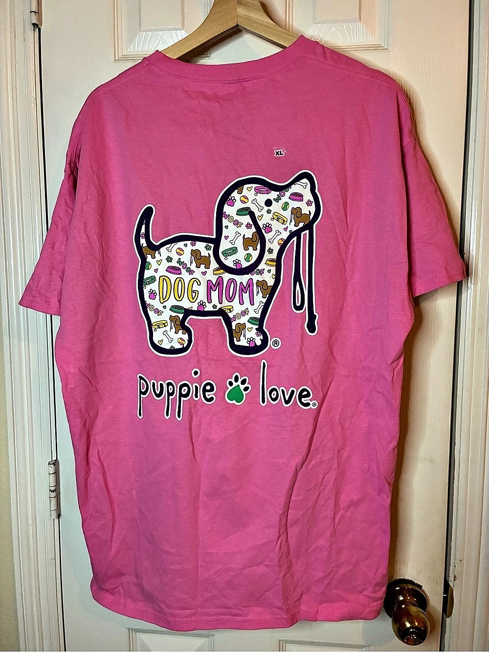 Puppie Love Dog Mom T-Shirt, Short Sleeve Tee, Size XL, NWT